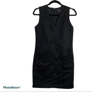Mossimo Black Suede V Neck Dress w/ Pockets 2/$30